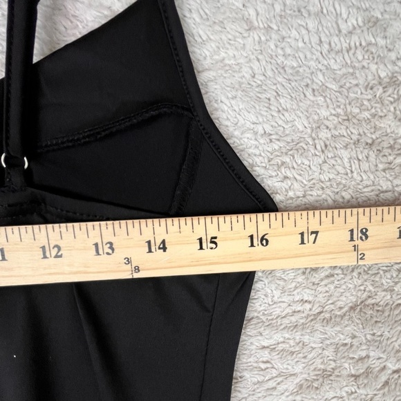 Slinky Black Ruched Dress Cowl Neck Maxi Medium Adjustable Spaghetti Straps - Picture 16 of 16